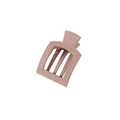 Elegant Morandi pink square hollow hair claw clip with a matte finish for women - Matte Coffee