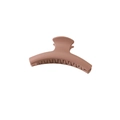 Matte dusty pink half-moon hair claw clip for thick hair with a smooth frosted finish - 12cm Coffee Matte (#3)