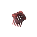 Pince à cheveux élégante avec motif écaille de tortue et design géométrique carré - Rouge Vin Mat