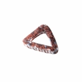 Pince à cheveux triangulaire marbrée marron et blanc au design géométrique - Emballage en vrac / Orange Multi
