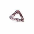 Pince à cheveux triangle creux géométrique au motif floral écaille de tortue marron - Emballage en vrac / Violet Multi