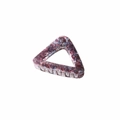Medium geometric cutout hair claw clip with purple and blue marble pattern resin - Coffee Multicolor