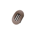 Pince à cheveux ovale plate marron foncé mat avec design creux et prise forte - Marron