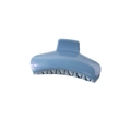 Grande pince à cheveux demi-cercle bleue scintillante pour fixer les cheveux épais - Bleu Brillant