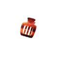 Pince à cheveux géométrique trapézoïdale ambre mat au style minimaliste moderne - Ambre Rayé Brillant