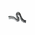Oversized S-shaped wave hair claw clip featuring a vintage dark green marble texture - Bulk/Loose Packaging / Green Gradient
