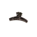 Grande pince à cheveux sirène écaille foncée pour cheveux épais avec un design courbé - Sac OPP Individuel / 12cm Noir Jet d'Encre (#7)