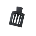 Minimalistische quadratische Haarklammer in Mattschwarz für Damen Frisuren Styling - Lose Verpackung / Mattes Schwarz