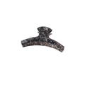 Grande pince à cheveux ovale avec motif marbre gris foncé et finition en acétate - Sac OPP Individuel / 12cm Bleu Jet d'Encre (#8)