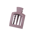 Pince à cheveux carrée géométrique gris-mauve mat avec finition en résine givrée - Violet Taro Mat