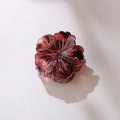 Pinza per capelli a fiore rosso scuro traslucido a forma di rosa per acconciature eleganti - #1 Borgogna [4cm] 279