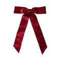 Elegante pinza de pelo con lazo de terciopelo rojo vino y cintas largas - Pinzas de pelo pico de pato / Burdeos