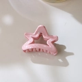 Pink star hair claw clip with silver glitter finish for elegant hair styling - Independent Packaging (OPP Bag) / Pink (4.5cm Star)