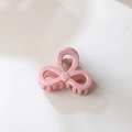 Pink bow hair claw clip with silver glitter texture and elegant resin finish - Individual Packaging (OPP Bag) / Pink
