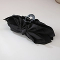 Handmade large black French polka dot bow hair claw clip for elegant women styling - Bulk Packaging / Black Bow