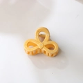 Vibrant yellow resin hair claw clip with silver speckle finish in a unique clover design - Individual Packaging (OPP Bag) / Yellow