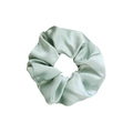 Elegant mint green oversized satin scrunchie with a silky finish for women - Cyan - Satin Large (25-297)
