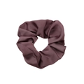 Elegant dark purple satin scrunchie with smooth texture and soft silk-like sheen - Purple - Satin Large (25-297)