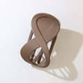 Matte brown infinity shaped hair claw clip for elegant long hair styling and fixing - Bulk Packaging / Matte Dark Coffee