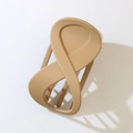 Matte khaki figure-8 hair clip with cross-twist design for seamless styling - Bulk Packaging / Matte Khaki