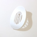 Pinza per capelli ovale piatta in bianco opaco con presa forte e design curvo - Bianco Puro Lucido