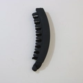 Matte black large banana hair clip with multi-tooth design for thick hair styling - Matte Black