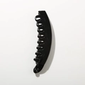 Glossy black large banana clip hair accessory for thick hair with anti-slip design - Glossy Black
