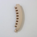Matte beige large banana hair clip with non-slip teeth for thick hair styling - Matte Apricot