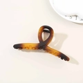 Classic tortoiseshell hair claw clip for women in matte brown large size accessory - Matte Tortoiseshell