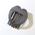 Molla per capelli a cuore grigio antracite opaco con presa forte per acconciature - Caffè Scuro Opaco