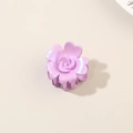 Chic pearlescent lilac flower hair claw clip with a glossy gradient finish for women - Bulk Packaging / Purple