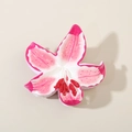 Pink and white gradient lily hair claw clip with realistic floral texture and red stamen - Bulk Packaging / Rose Red Gradient