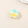 Blue and yellow gradient hibiscus flower hair claw clip in high-quality resin material - Bulk Packaging / Gradient Blue Yellow