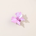 Elegant butterfly hair claw clip in light purple pearlescent finish for women - Purple