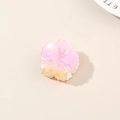 Pink and yellow gradient hibiscus flower claw clip with translucent resin petals - Bulk Packaging / Gradient Yellow Pink