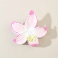 Pink and white gradient lily flower hair claw clip in durable matte resin finish - Bulk Packaging / Pink Gradient