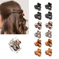 Set di mini mollette per capelli a forma di cuore opaco in vari colori e misure - Sacchetto OPP / Modello A Colori Misti