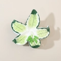 Elegant lily flower hair claw clip in white and green finish with realistic floral details - Bulk Packaging / Green Gradient