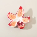 Pince à cheveux en forme de fleur de lys avec dégradé orange et blanc réaliste - Emballage en vrac / Dégradé Rouge