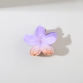 Chic purple and orange gradient flower hair claw clip with a glossy resin finish - Bulk Packaging / Gradient Orange Purple
