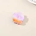 Elegant hibiscus flower hair claw clip with purple to orange gradient finish - Bulk Packaging / Gradient Orange-Purple Hibiscus (4cm)