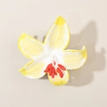 Petit plateau en forme de lis jaune et blanc pour le rangement de bijoux - Emballage en vrac / Dégradé Jaune