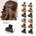12-piece mini hair claw clip set in assorted matte black and amber colors - Bag Packaging / Mixed Colors