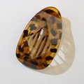 Fashionable leopard print duckbill hair clip with tortoise shell pattern in amber - #11 Dark Hawksbill Turtle (upgraded Version) / Bulk Packaging