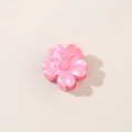 Pinza para el cabello de flor rosa con acabado perlado y detalles de pétalos mate - Empaque a granel / Rosa Rojo