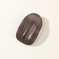 Barrette à cheveux floquée à carreaux marron vintage de forme ovale épurée - Dark Brown (Bulk)
