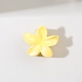 Gelbe Haarklammer in Blütenform mit Perlmuttglanz für Damenfrisuren - #3 Zitronengelb - 45 Cm Frangipani / Großverpackung