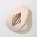 Minimalist beige matte acrylic hair clip with a stylish diamond-shaped cutout - #3 Matte Apricot (upgraded Version) / Bulk Packaging