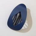 Deep blue matte duckbill hair clip with a stylish hollow diamond pattern - #4 Matte Navy Blue (upgraded Version) / Bulk Packaging
