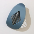 Morandi grey-blue flat duckbill hair clip with matte texture and diamond cutout - #5 Frosted Haze Blue (upgraded Version) / Bulk Packaging
